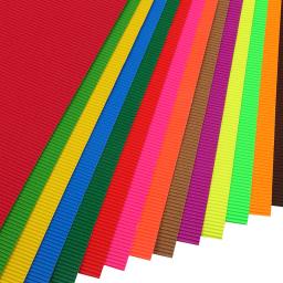 Papel de arte ondulado colorido para crianças, materiais dobrados à mão, scrapbook, suprimentos decorativos do ofício, DIY para a criança, 50*70cm/rolo - Image 4