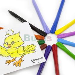 Maped-lápis de plástico rígido sem sujeira para crianças, conjunto de canetas coloridas grafite, material de arte para desenho, 12/24/36 cores - Image 2