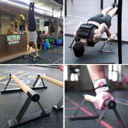 Conjunto de paralelas push-up de madeira, barras paralelas, estiramento Rod duplo, Calisthenics Stand, Anti gravidade, Equipamentos de Fitness, F20 - Image 6