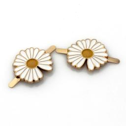 2 pçs metal pequena margarida flor fivela moda fecho para artesanato de couro saco correia alça ombro vestuário sapatos acessórios - Image 5