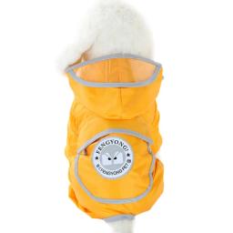 Reflexivo casaco de chuva pet cachorro impermeável à prova dwaterproof água macacão com capuz jaquetas à prova dsmall água pequeno cão ao ar livre roupas pet suprimentos - Image 4