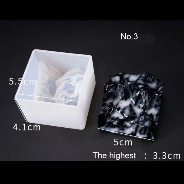 Molde de Silicone em Forma de Montanha para Criação de Jóias DIY e Acessórios Decorativos com Flores Secas