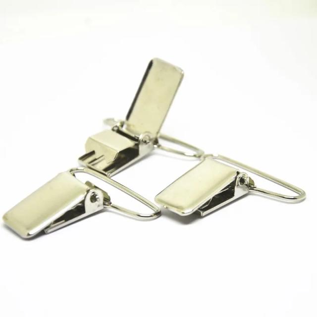 Prendedor de Metal para Chupeta Tipo Suspensório com Clip para Tecido - Acessórios de Costura em Tamanhos Diversos (20mm, 25mm, 30mm, 35mm)