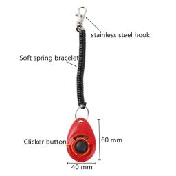 Produtos para animais de estimação gato cão treinamento clicker plástico novos cães clique trainer ajuda ajustável alça de pulso som chaveiro cão repeller - Image 1