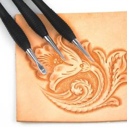 Kit de ferramentas de modelagem de couro, faça você mesmo, suprimentos de artesanato, design de couro sintético, esgotamento de trabalho, modelagem, conjunto de ferramentas de curso - Image 1