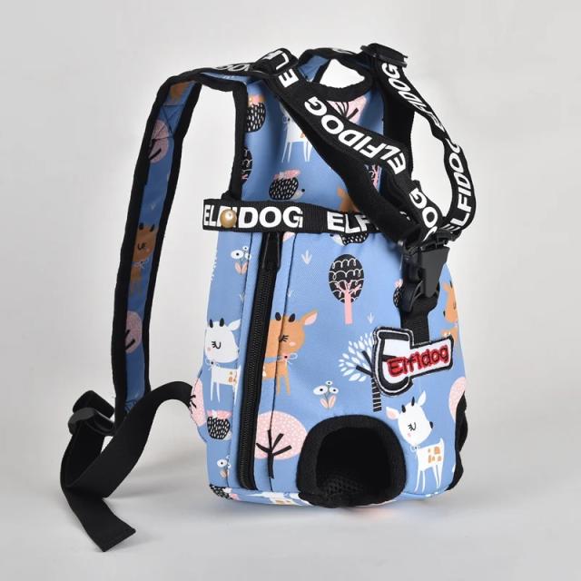 Mochila Transportadora Confortável para Cães e Gatos com Suporte Frontal e Traseiro, Ideal para Viagens com Buldogues Franceses e Pequenos Animais