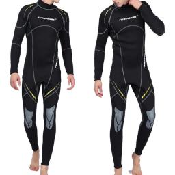 Roupa de mergulho premium neoprene wetsuit 3mm das mulheres dos homens freedive térmica wetsuit jaqueta completa terno ull corpo maiô - Image 1