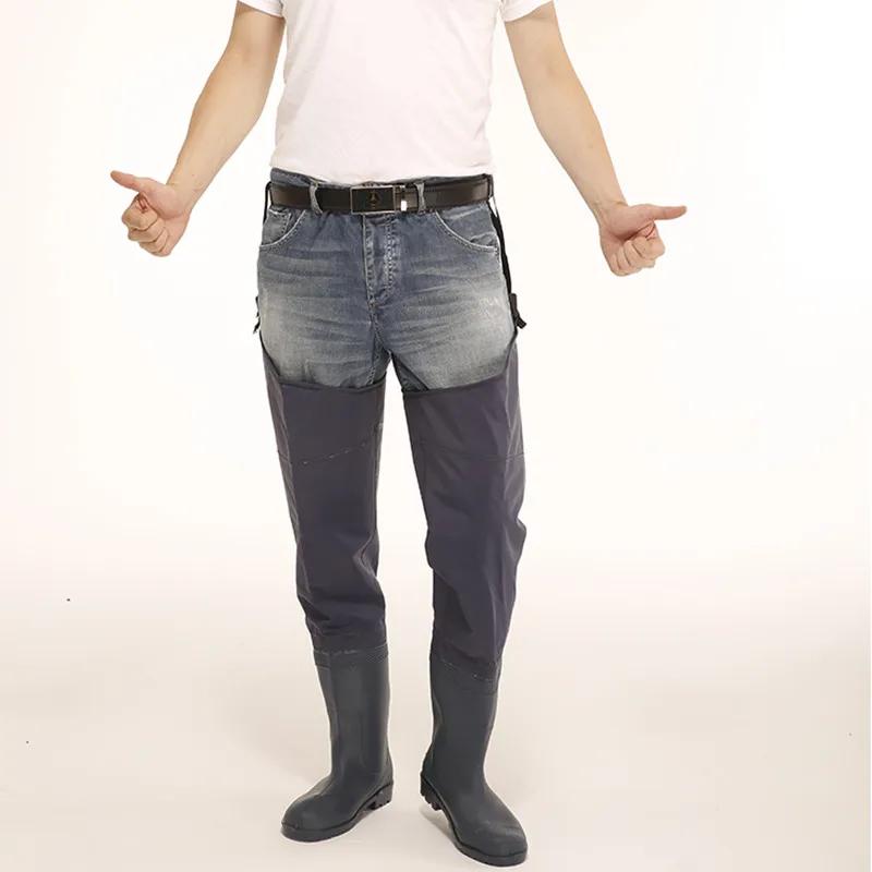 Impermeável anti desgaste botas de pesca, botas de chuva antiderrapantes, traje vadear, agricultura ao ar livre, eu 36-47, 1 pc - Image 1