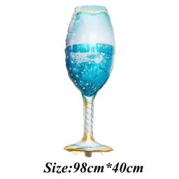 Balões de alumínio para copo champanhe, 2 pçs, balões de hélio, azul, rosa, festa de aniversário, casamento, decoração, chá de bebê - Image 5