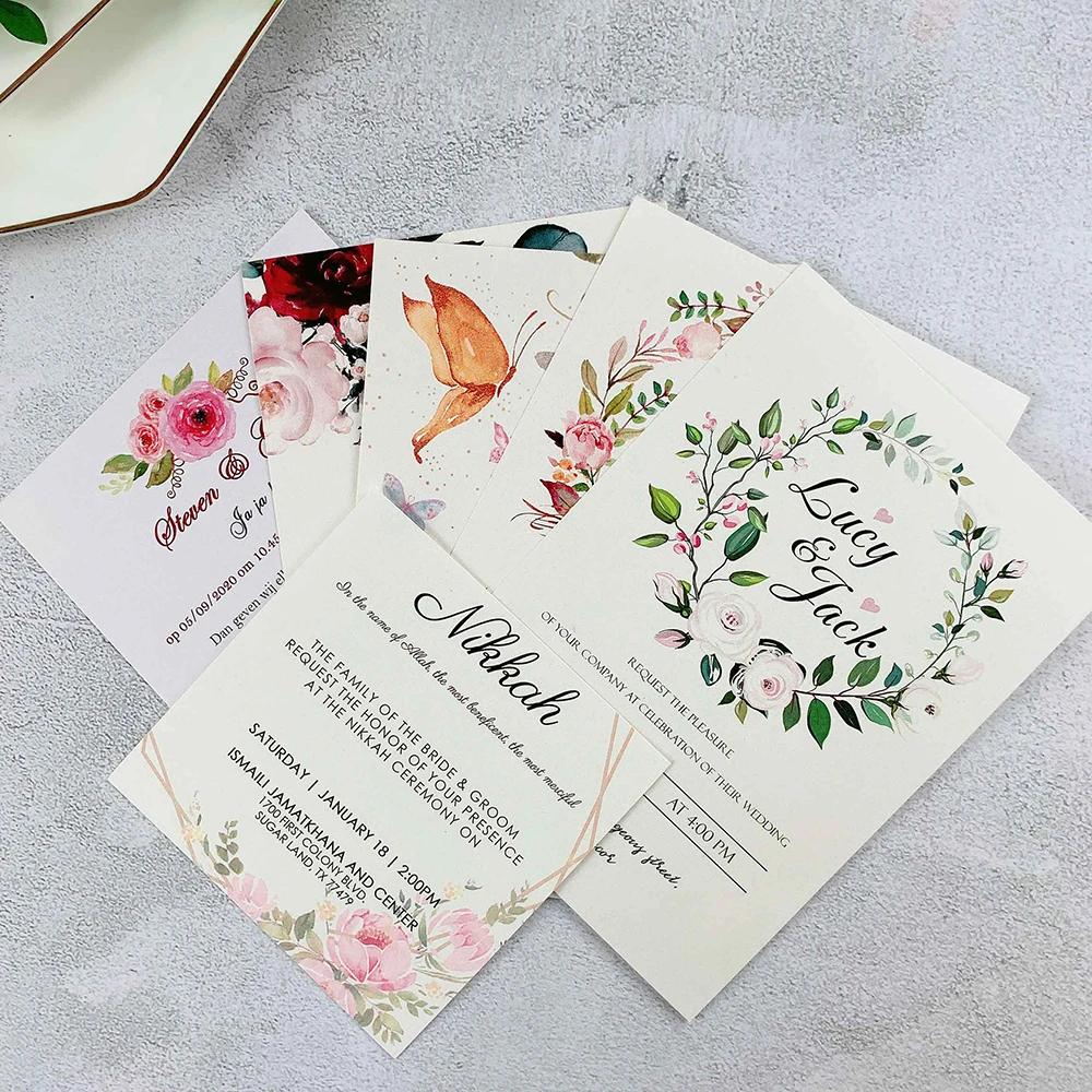 Convites personalizados do casamento, RSVP cartão, doce XV Quinceanera aniversário convida, 5.7x5.7 Polegada, 50 PCs - Image 1