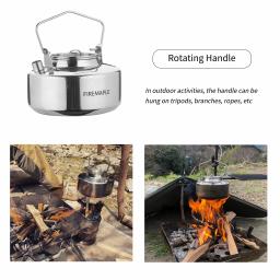 Fire Maple-Stainless Steel Teapot para Mochila, Chaleira de Camping, Bushcraft Gear, Outdoor Durável, Alta Qualidade, S304, 1L, 295g - Image 4