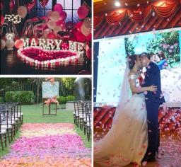 Bandeiras de festa de casamento sr. sra., decoração de eventos, confete de noivado e casamento. - Image 6