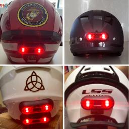 Scl motos acessórios da motocicleta capacete luz noturna ciclismo tira de segurança luz de advertência do sinal led capacete da motocicleta lanterna traseira - Image 4