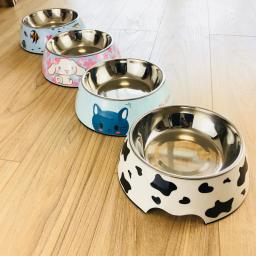 Comida de cachorro tigela tigela de comida de gato tigela de comida de gato tigela dupla tigela de comida de cachorro grande cão tigela de aço inoxidável - Image 2