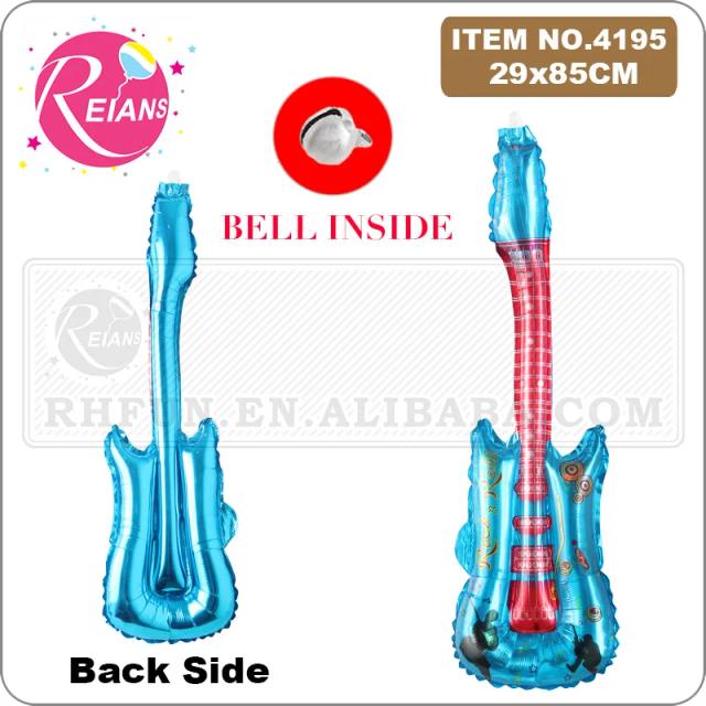 Balão de Folha de Guitarra - Brinquedo Inflável de Hélio para Festas de Aniversário e Diversão Infantil