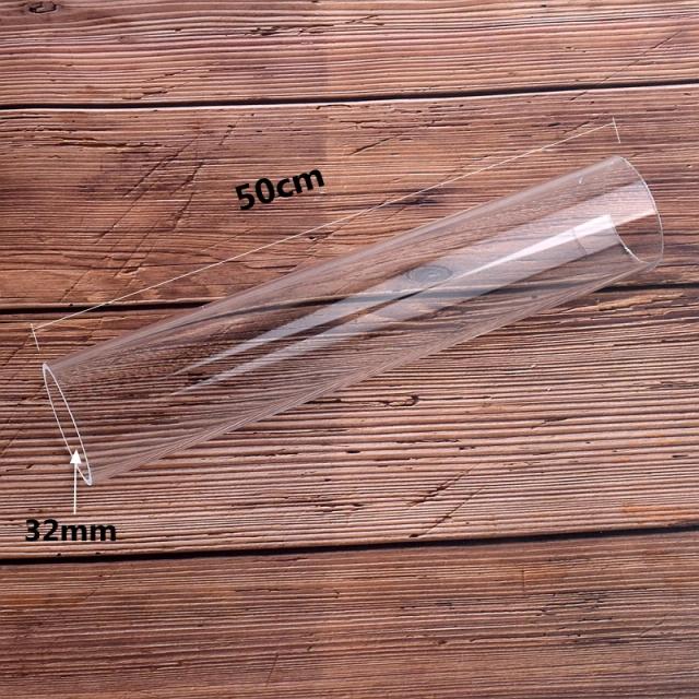 Tubo de Plexiglás Transparente para Aquários, Fontes e Jardins - 50cm de Comprimento, Variações de Diâmetro 16-50mm, 1-3 Peças