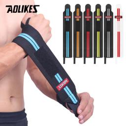 Faixa elástica de pulso ajustável aolikes, faixas para o pulso, para levantamento de peso, powerlifting, suporte respirável - Image 1
