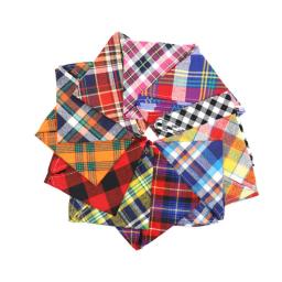 Bandanas do cão grande lenço do animal de estimação bandana para o cão algodão xadrez lavável laço colar gato filhote de cachorro triangular cachecol bib acessórios do cão - Image 6