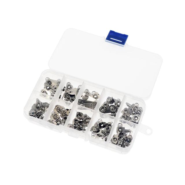 Substituição de Contatos de Placa em Baterias AA e AAA com 10 Tipos de Metal Prata