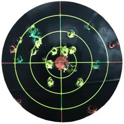 Peixe autoadesivo, 8 polegadas x 8 polegadas, respingo e reativo (impacto em três cores), adesivo para tiro (olhos de boi), 10 unidades por pacote - Image 5