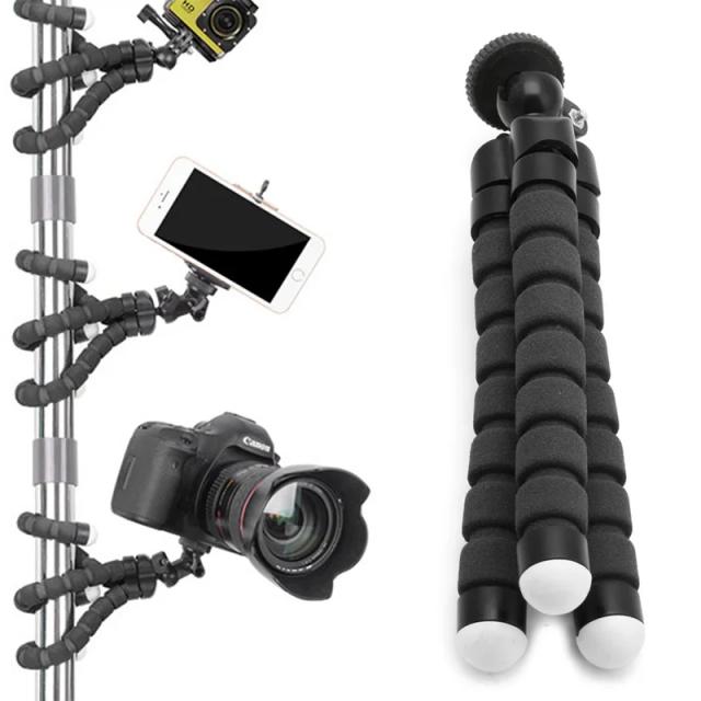 Suporte flexível para tripé e monopé para câmera gopro, montagem gorila