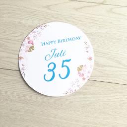 Cartão de convite, forma e tamanho personalizados, redondo, festa de aniversário, chá de bebê, cartões de 18 ° aniversário, 10 peças - Image 3
