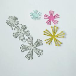Molde de metal para corte diy, flores, corações, estêncil para scrapbooking, decorativo, relevo, artesanato, modelo de corte, 3 peças - Image 2