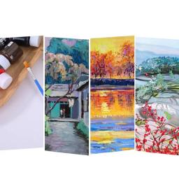 Pintura de vidro pigmentos ricos, conjunto de tinta corporal pesada 12x25ml para pintura de artesanato com tela - Image 5
