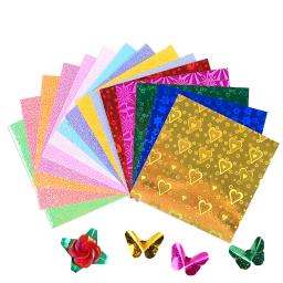 50pces 7/10/15cm quadrado origami papel lados dobro cor sólida dobrável papel multicolorido crianças artesanal diy scrapbooking artesanato decoração - Image 1