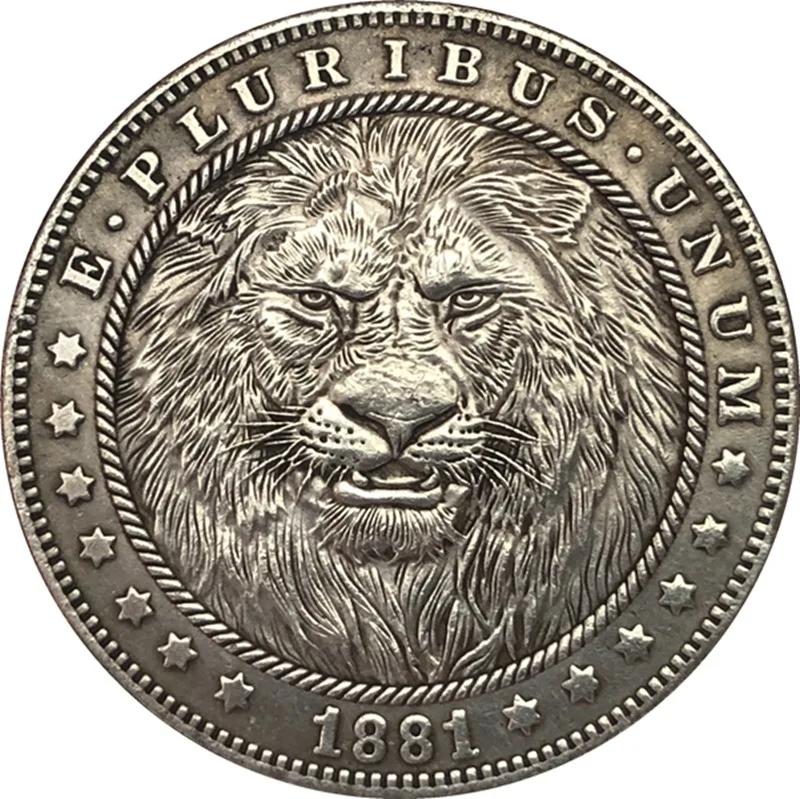 38mm dinossauro leão hobo níquel antigo moeda collectible coleção de arte de moeda antiga física comemorativa moedas antigas réplicas - Image 1