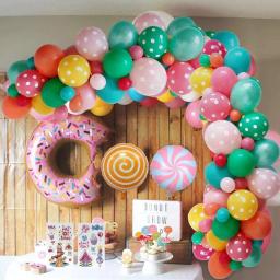 Kit de arco para balões e doces, decorações para festas de aniversário, para meninas, crianças, candelabro, materiais para festa de feliz aniversário, banner - Image 2