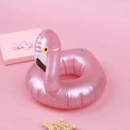 Suporte inflável rosa de flamingo para piscina, porta-copo para bebidas aquáticas, copo para praia e celular, fileira flutuante para cuidados - Image 3