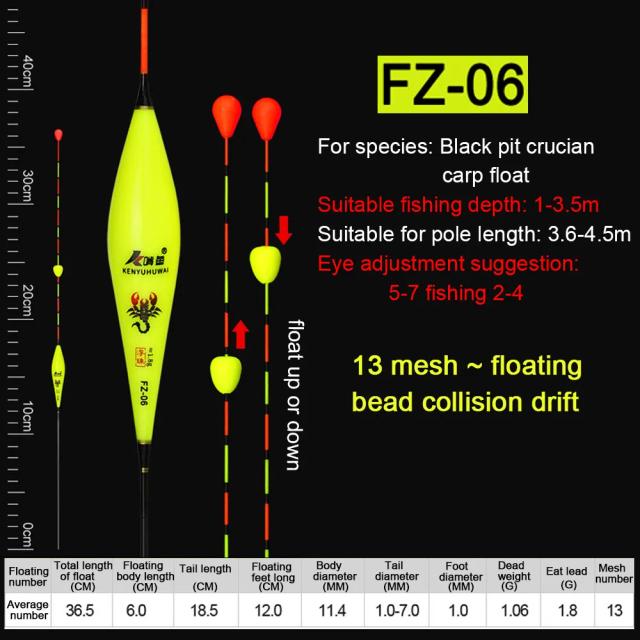 Nano Bobber Flutuador de Pesca Composto Míope 1pc