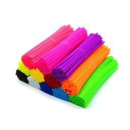 72 capas de raios, cobertura decorativa colorida para bicicletas de montanha e motocicletas, luvas de plástico para decoração de bicicleta - Image 1