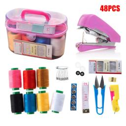 Ponto kits de costura para casa kit de costura acessórios básico profissional agulhas de costura e linha - Image 6