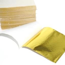 Papel folha de cobre com imitação de ouro, folha de arte artesanal design de papel folha de cobre para faça você mesmo molde de resina para fazer velas decoração de artesanato folha com 100 peças - Image 2