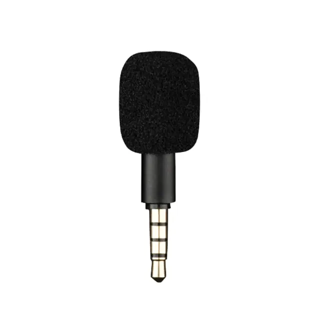 Microfone Kebidu Omni-Direcional Portátil e Compacto para Celulares e Gravadores 3,5mm