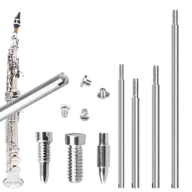 Kit de Reparo para Soprano Saxofone com 57 Peças em Aço e Madeira - Acessórios de Manutenção e Substituição