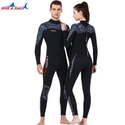 Fatos Wetsuits completos para homens e mulheres, roupas de mergulho em neoprene, roupa de natação com zíper, manga comprida de peça única, esportes aquáticos 3mm - Image 1