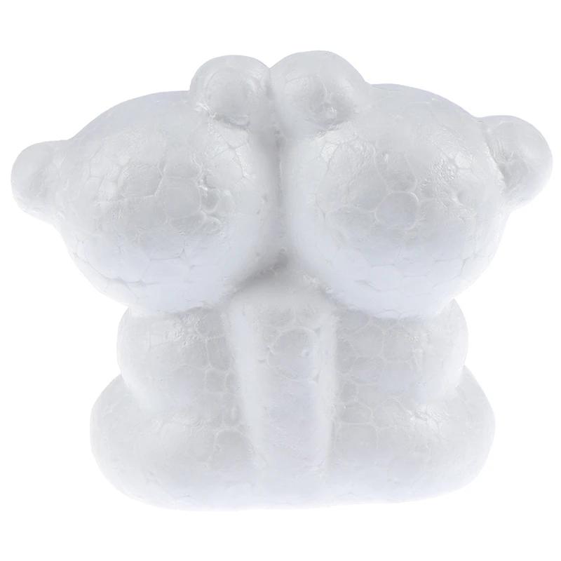 1pc branco modelagem poliestireno isopor espuma urso artesanato bolas para diy natal festa de casamento decoração suprimentos presentes - Image 1