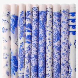 Cerâmica arte argila cerâmica underglaze colorido flor de transferência de papel jingdezhen azul e branco decalques de porcelana adesivo 47*35cm - Image 2