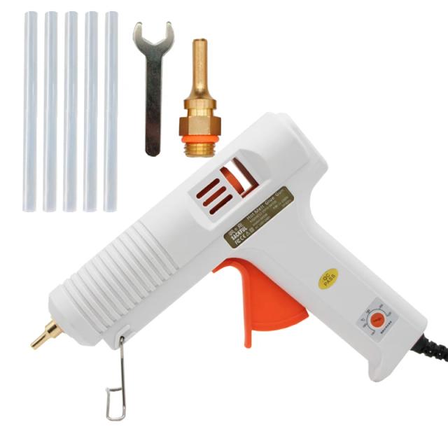 Pistola de Cola Hot Melt 150W com Bico Longo de 1mm a 1.3mm - Ideal para Reparos e Artesanato DIY