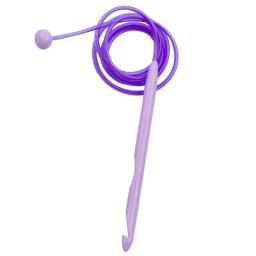 Agulhas de tricô plásticas coloridas, Tubo elástico, Tapete tunisiano Crochet Ganchos, Agulhas de tecelagem, Sweater Tool, 120cm, 12Pcs, Conjunto - Image 3