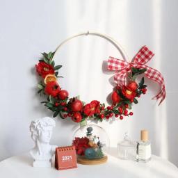 1/5 pçs 8-33cm de madeira diy artesanal apanhador bordado arco artesanato ponto cruz círculo de bambu anel pendurado decoração de natal casamento - Image 4