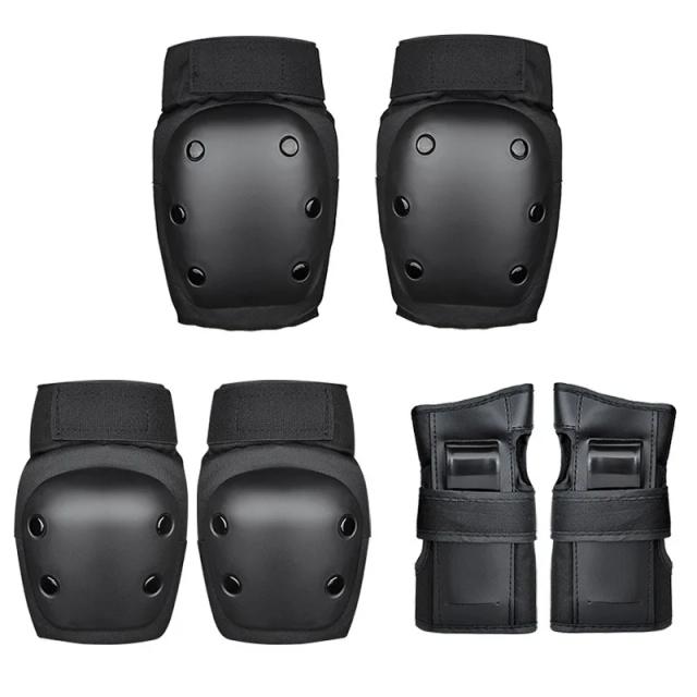 Protetores para Cotovelos e Pulsos para Crianças e Adultos - 6 Peças para Esportes ao Ar Livre, Ciclismo e Skateboard, Tamanhos S, M e L