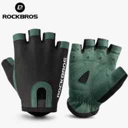 Rockbros luvas de ciclismo respirável suor-wicking net bicicleta meias luvas de tecido de alta estiramento luvas de bicicleta esportiva - Image 1