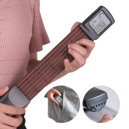 Pocket Guitar Chord Trainer, Folk Guitar Practice Tools, 6 trais com acordes rotativos, tela de gráfico para iniciantes - Image 1