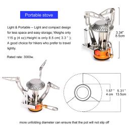 Widesea-Dobrável Aquecedor De Fogão A Gás De Acampamento, Queimador De Turista, Piquenique Ao Ar Livre, Suprimentos De Equipamentos De Cozinha, Fornalha De Sobrevivência, 1 Pc - Image 4