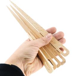 Ferramentas de tear de madeira para tecelagem, 5 fábricas diy agulha de olho grande tapeçaria ferramenta de tricô agulhas de tecelagem de madeira - Image 6