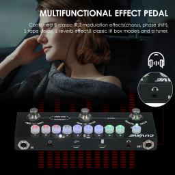 Cuvave efeito de guitarra pedal cubo bebê multifuncional guitarra elétrica combinado atraso chorus phaser reverb multi efeitos pedal - Image 4